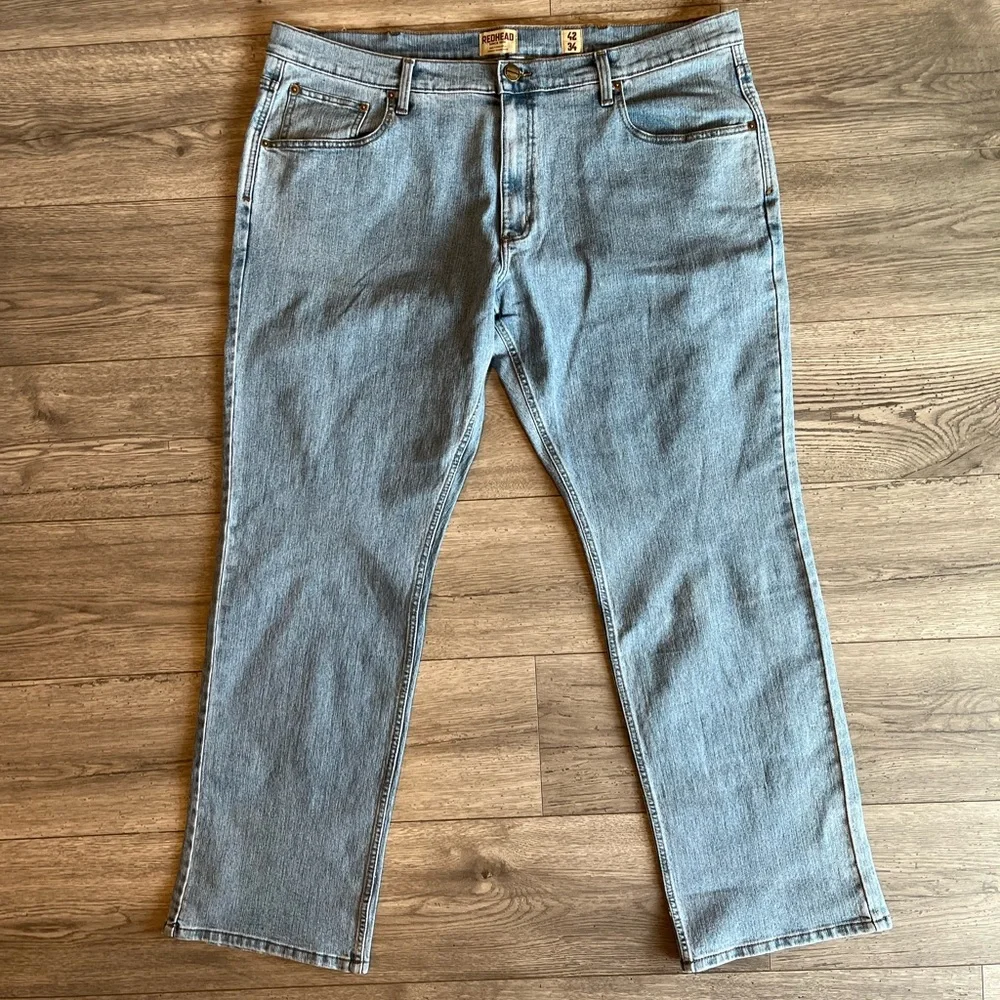 RedHead Bass Pro Shop Men’s Relaxed Fit Light Wash Denim Jeans Blue 42x34 NWOT